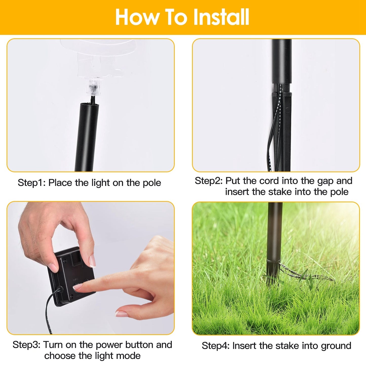 1 Set Of 5Pcs Mixed Christmas Decoration Light Solar Stake Light Waterproof Reindeer Snowflake Bell Christmas Tree Santa Claus Light Outdoor Landscape Light