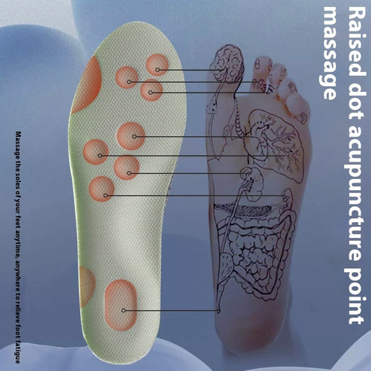 Insole No Tired Foot Arch Massage Sweat Absorbing And Deodorant Antibacterial